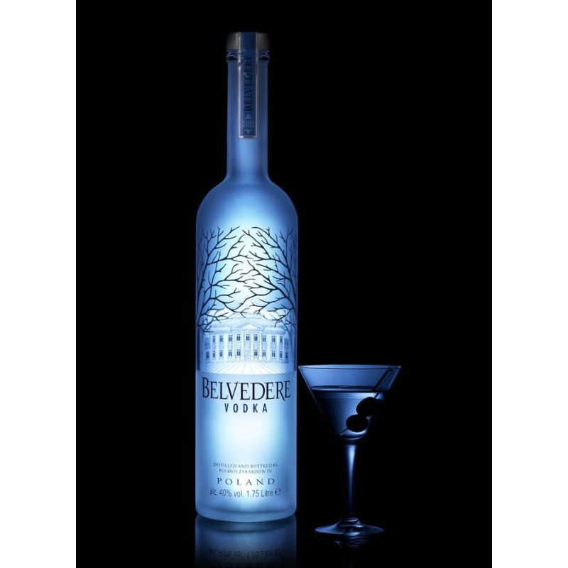 Belvedere 1,75l podświetlana butelka