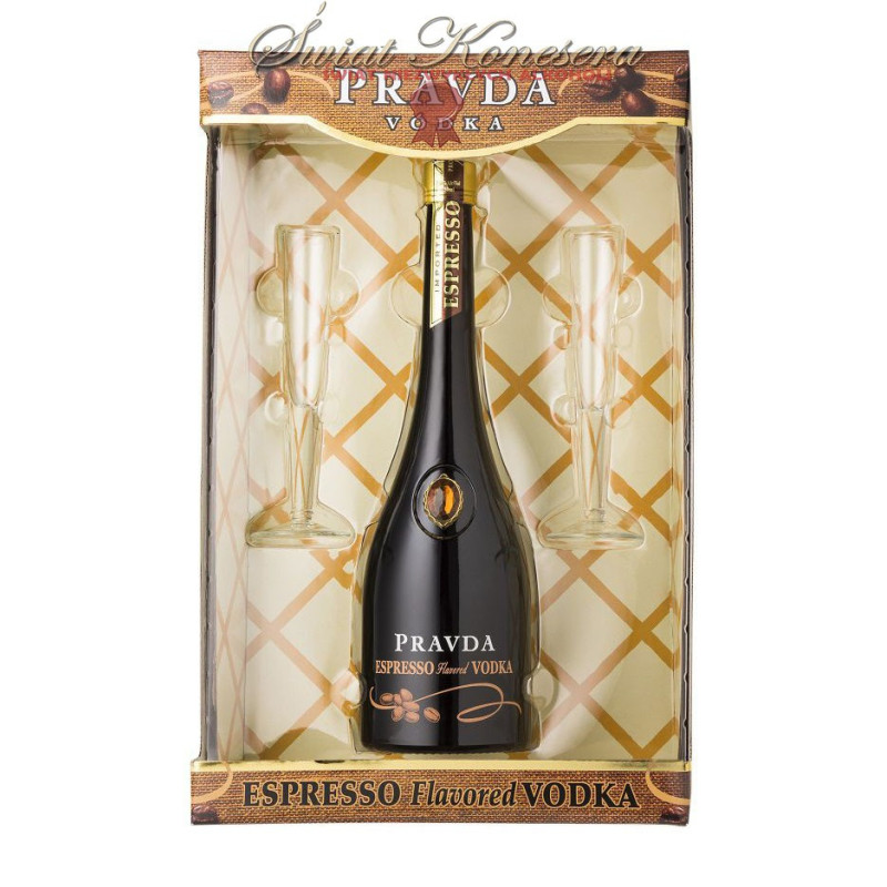 Pravda Espresso + kieliszki