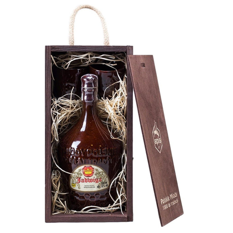 Jadwiga Miód Pitny Półtorak Skrzynka +2czarki